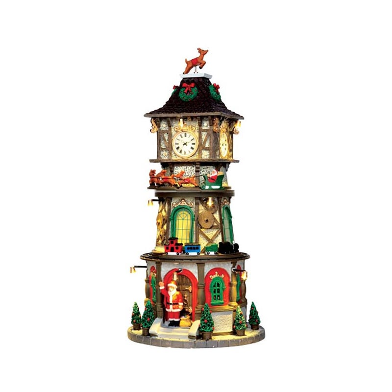 Lemax Christmas Clock Tower, with 4.5V Adaptor #45735 - Image 1
